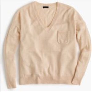 Italian cashmere pocket v sweater XXXS